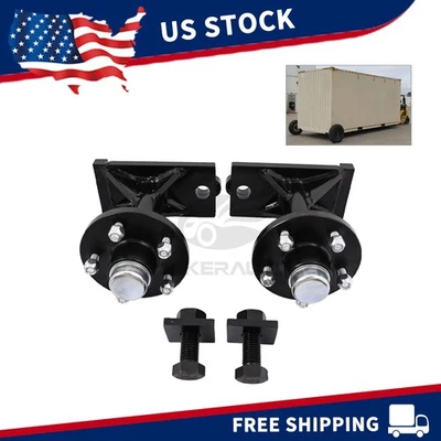 5x 4.5 Lug Superior Shipping Container Wheels, Spindle Kit Thickened 6000LB - Image 1 of 4