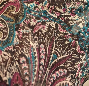 Albert Nipon Silk Scarf Hand Rolled Vintage Paisley  Sheer Oblong Scarf 16"x57" - Picture 1 of 16