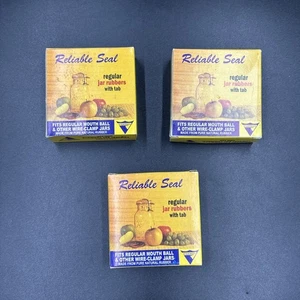 3 Boxes VICEROY Reliable Seal Regular Jar Rubbers with Tab 34 Jar Rubber Seals - Picture 1 of 5