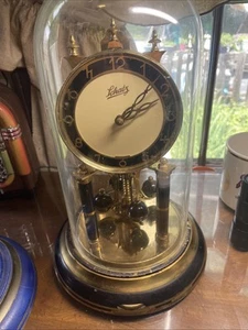 German Schatz 400Day Anniversary Clock WORKING Glass Dome & Key, - Picture 1 of 5