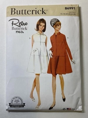 B6991 UNCUT ‘Butterick’ SEWING Pattern - ‘Misses Dress W/ Sleeve Variations’ 60s - Image 1 of 4