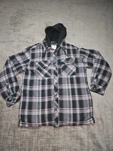 Boston Traders Men's Quilted Flannel Hooded Jacket, size Medium - Picture 1 of 11