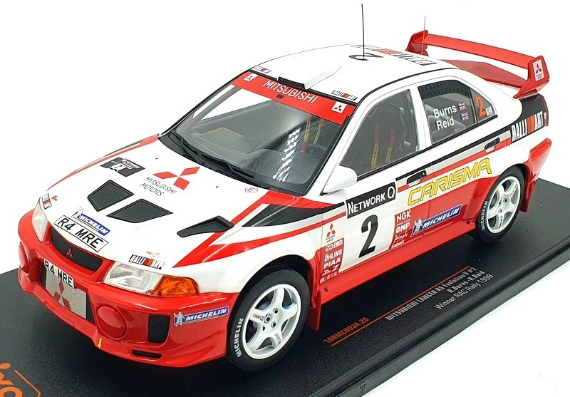 IXO escala 1/18 diecast 18RMC093A Mitsubishi Lancer RS Evo V #2 RAC 1998 R.Burns Foto 1 de 4