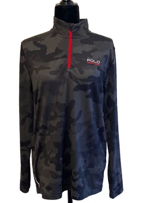 Polo Sport Ralph Lauren Pullover Niños XL RN41381 Jersey Gris CAMO TERMO Foto 1 de 4