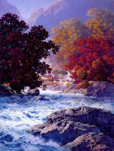 Swiftwater 30x44 Maxfield Parrish Art Deco Print Hand Numbered Ltd. Edition - Picture 1 of 1