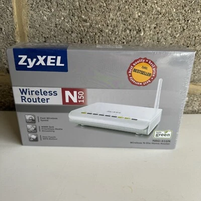 ZyXEL Communications NBG416N 150 Mbps 10/100 Wireless N Router Brand New Sealed - Image 1 of 4