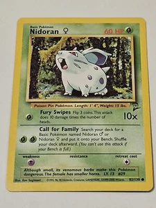 Nidoran 82/130, Base Set 2, Pokemon TCG - Picture 1 of 2