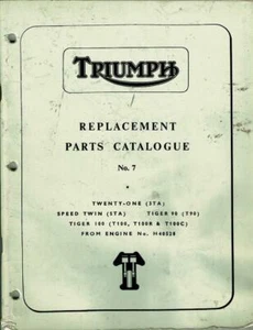 Factory Triumph T100 models 1966 edition 18/67 = #7 PARTS BOOK, DECENT USED %55 - Imagen 1 de 1