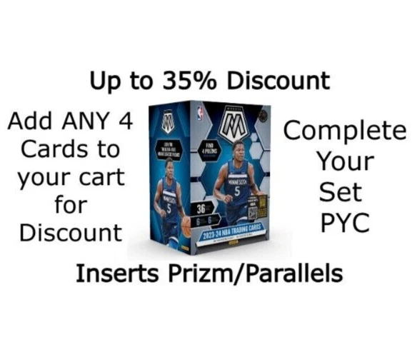 2023-24 Panini Mosaic Basketball Insert Prizm Complete Your Set Singles PYC - Image 1 of 1