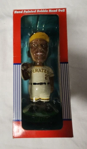 New ROBERTO CLEMENTE #21 Pittsburgh Pirates Bobblehead SEALED Rare HOF Cover