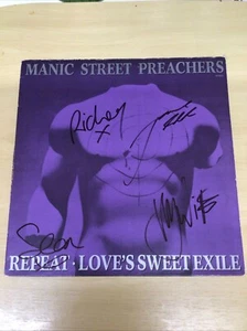 MANIC STREET PREACHERS-12” REPEAT/LSE-FULLY SIGNED RICHEY, NICKY, JAMES,SEAN-VG - Picture 1 of 12