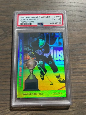 1991 Upper Deck Award Winner Holograms #AW6 Wayne Gretzky HOF PSA 8 - Image 1 of 4
