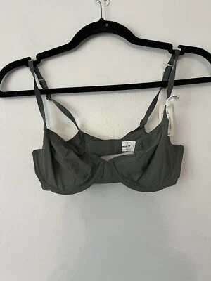 Sujetador Balconette Aerie Smoothez Verde Microfibra Malla Sin Forro Con Aros S 34C NUEVO Foto 1 de 4