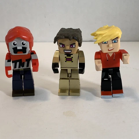 Lot Of 3 Tube Heroes Exploding TNT, Sky And Lachlan 3" Action Figures Cover