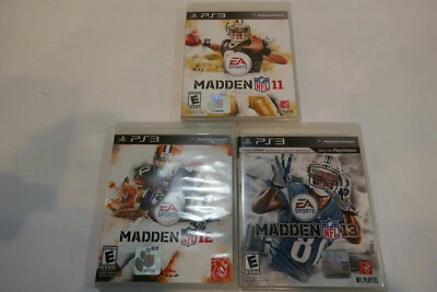 Madden 11 , 12 & 13   Playstation 3 PS3  Very Good Condition w Manual  - Image 1 of 3