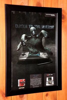 Resident Evil Deadly Silence Capcom NDS Old Rare Promo Poster / Ad Page Framed - Image 1 of 4