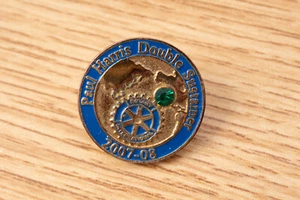 Paul Harris Double Sustainer Pin 1 Sapphire 2007 2008 Rotary International - Picture 1 of 3