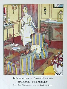 Horace Trembley - Barclay mode Gazette du Bon Ton 1920 Anciennes pubs - Imagen 1 de 7
