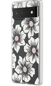 Étui Kate Spade NY pour Google Pixel 6 PRO, Hollyhock floral, coque dure défensive - Photo 1 sur 3