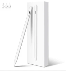 Stylus Pen for Apple iPad Pencil with Palm Rejection, Quick Charge, White - Picture 1 of 9