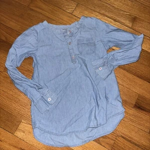 Girls 6/6x Carters Chambray Long Sleeve Tunic - Picture 1 of 2