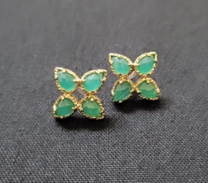 Kendra Scott Tavi Gold Tone Glass Earrings - Picture 1 of 3