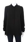 Soon Women's Maternity Split Neck Button Down Blouse Black Size Extra Small LL12