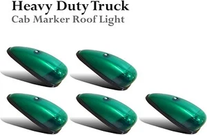 5PCS Top Cab Marker Running Light Teardrop Style Waterproof green color - Bild 1 von 8