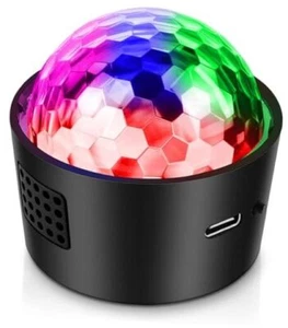 Mini Disco Ball Lights,Rechargeable Party Lights,Sound Activated RGB Small - Picture 1 of 7