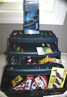 Flambeau Outdoors Fishing Tackle Box Filled With New And Used Lures Hooks Bobber
