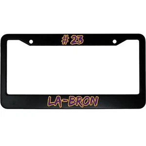 LeBron James #23 La-Bron Aluminum Basketball Car License Plate Frame - Picture 1 of 6