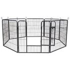 zoomundo 8 Panel Pet Play Pen Dog Puppy Animal Rabbit Cage Run Garden Fence