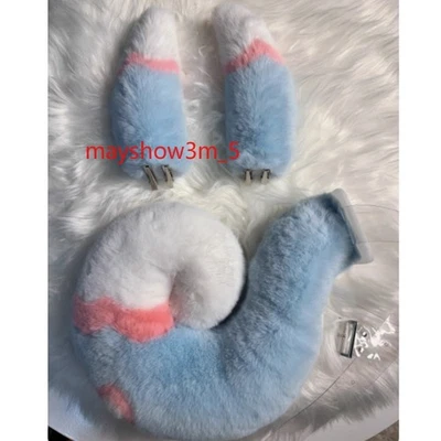 Game Genshin Impact Sigewinne Cosplay Props Plush Ears Tail Handmade With Belt - Image 1 of 4