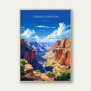 Arte de pared con impresión de póster de viaje decoración de paisaje del Gran Cañón - Imagen 1 de 2