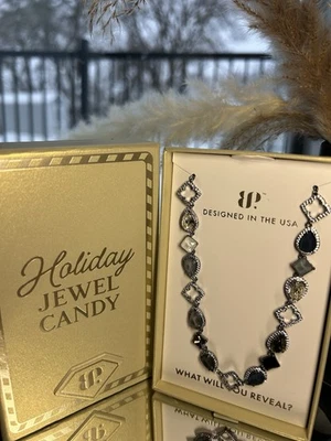 Bomb Party Necklace Holiday Jewel Candy Collection  NK80338 Sparkling Jewel Drop - Image 1 of 4