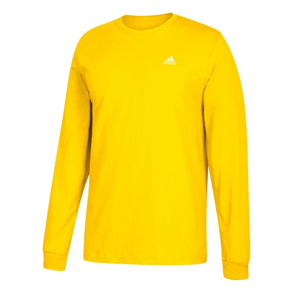 Adidas Men's (Yellow) 100% Cotton Long Sleeve T-Shirt - Image 1 of 1