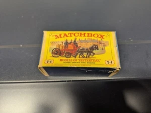 Lesney Matchbox Models Of Yesteryear Shand Mason Horse Drawn Fire Engine Y-4 Box - Picture 1 of 4