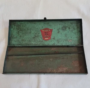 Vintage Duro-Chrome Socket Set Toolbox Green Metal 11" x 4" - Picture 1 of 11