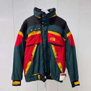 Vintage North Face Gore-Tex Jacket TNFX Green RARE Colorblock 90s M/L Bomber - Picture 1 of 8