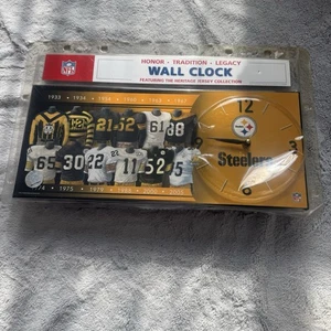 NFL Pittsburgh Steelers Wall Clock Heritage Jersey Collection 7x13 NIB - Picture 1 of 10