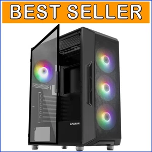 Hinged Glass i3 NEO PC Case - 4 RGB Fans & Magnetic Dust Filter for Gamers - Afbeelding 1 van 11