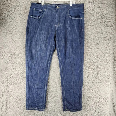 Refuse Jeans Mens 40x32 Blue Cotton Denim High Rise Straight Leg - Image 1 of 4