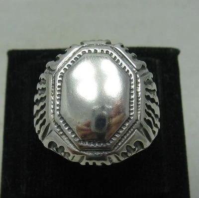 Heavy Genuine Sterling Silver Men's Ring Solid 925 Hallmarked Handmade Empress - Image 1 of 4