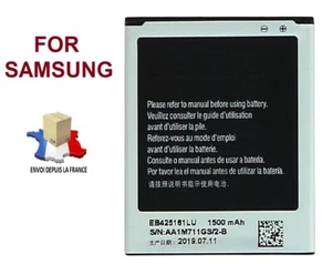 BATTERIE Pour SAMSUNG EB425161LU GT-IS7560 S7560 GALAXY TREND 1500mA battery - Photo 1 sur 1