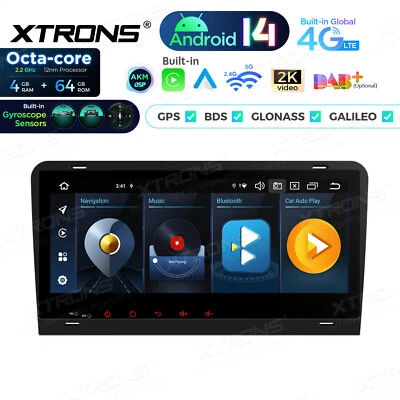 8" Autoradio Android 14 8-Kern 4G+64GB GPS Navi LTE 4G Für Audi A3 8P 8P1 S3 RS3 - Bild 1 von 4