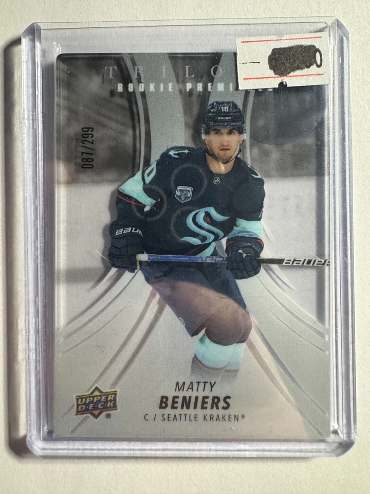 K259,979 - 2022-23 Upper Deck Trilogy Rookie Premier #RPBE Matty Beniers #/299 - Image 1 of 1