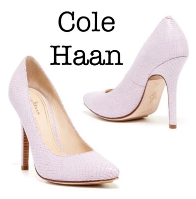 Cole Haan Chelsea Lilac Snake Print Embossed Heels Size 9 - Image 1 of 4