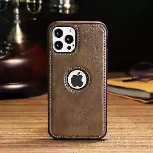 Ultra Thin Slim Business Leather Cover For iPhone 16E 16 15 14 13 12 11 Pro Max - Picture 1 of 29