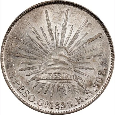 1898 Go RS NGC MS62 MEXICO 1 UN PESO FUERTE SILVER HIGHLY COLLECTED SERIES - Image 1 of 3