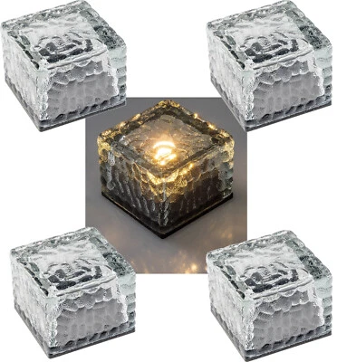 CT23857 Solar Dekosteine IP65, 4er Set mit Dämmerungssensor, Warmweiß - Bild 1 von 4